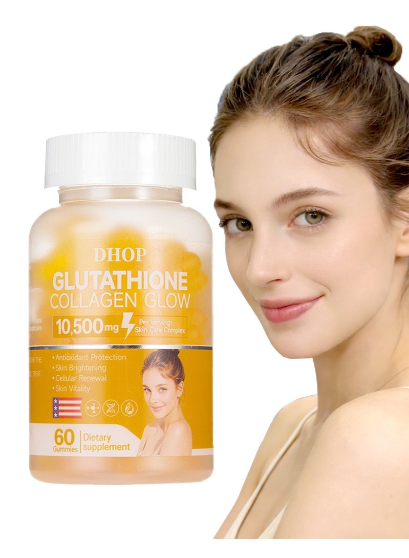 DHOP Glutathione Collagen Glow Gummies，Anti-Aging, Skin Whitening & Radiant Complexion，Glow from Within - Image 1